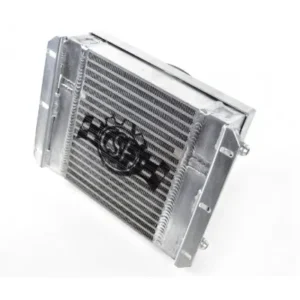 CSF RACE 13.8L X 10H DUAL FLUID BAR&PLATE HD OIL COOLER W/ 9' SPAL FAN (1/3 AND 2/3 PARTITION)