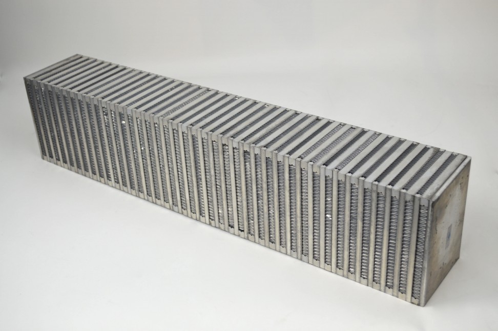 High Performance Bar & plate intercooler core 27x6x3 (vertical flow)