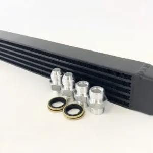 CSF RACE HIGH PERFORMABCE OIL COOLER W/ ADJUSTABLE FITTINGS FOR OEM STYLE AND AN-10 MALE CONNECTIONS FOR BMW E30
