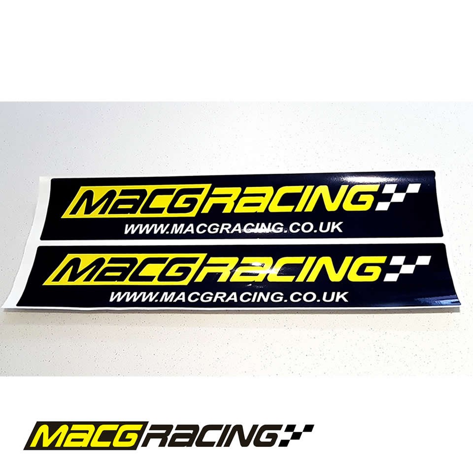 MacG Racing Stickers/Decals 185x42mm