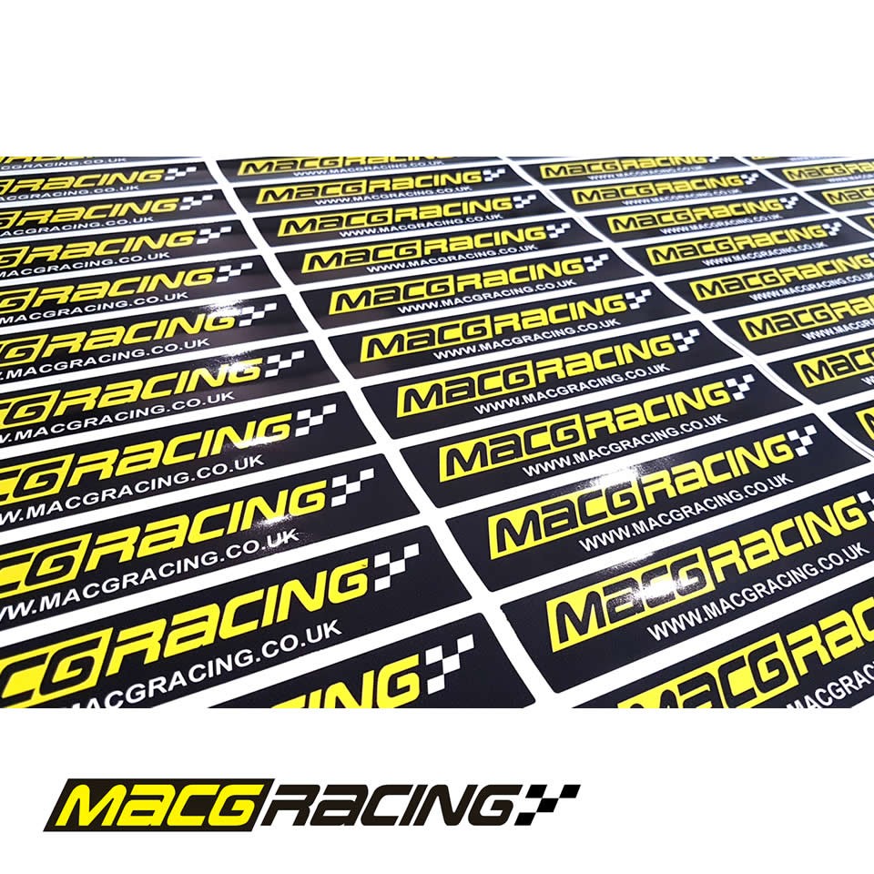 MacG Racing Stickers/Decals 185x42mm