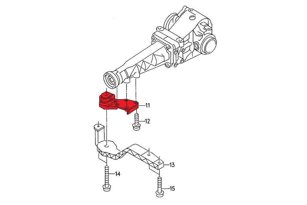 Verkline Rear Differential Mount – Audi B4/B5 – Track Hardness