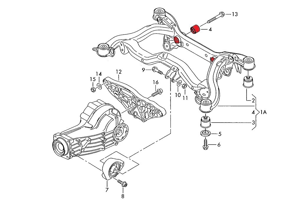 Verkline Rear Diff Rear Mounting Sleeves (pair) – Audi B6/B7
