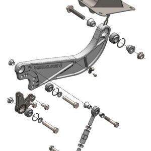 Verkline MK5/6 Golf Adjustable Anti-Squat Billet Rear Trailing Arm with Spherical Bushing