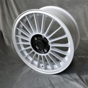 Maxilite Alpina style wheels 8x18 silver/black centre