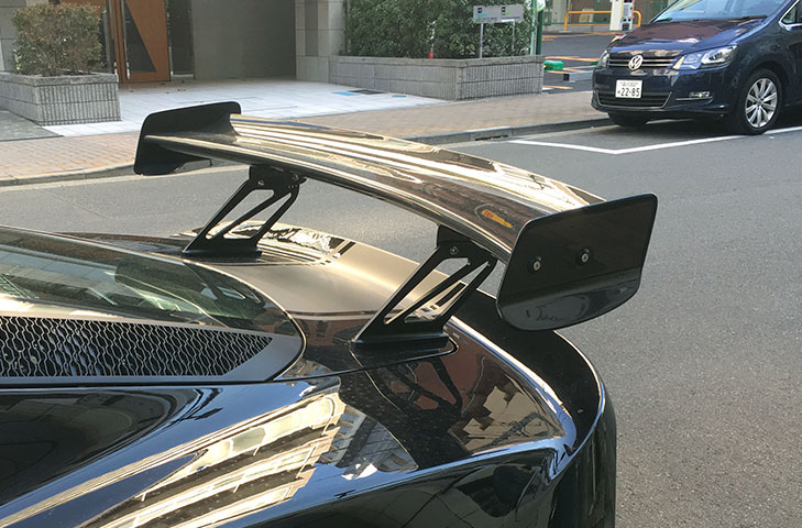Lotus Exige S3 V6 Carbon Fibre Rear Wing Kit (Curved) - 225mm Chord Tailgate mounted