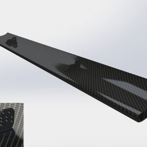 Reverie 225mm Chord Top-Mounted Carbon Fibre Rear Wing (Straight)