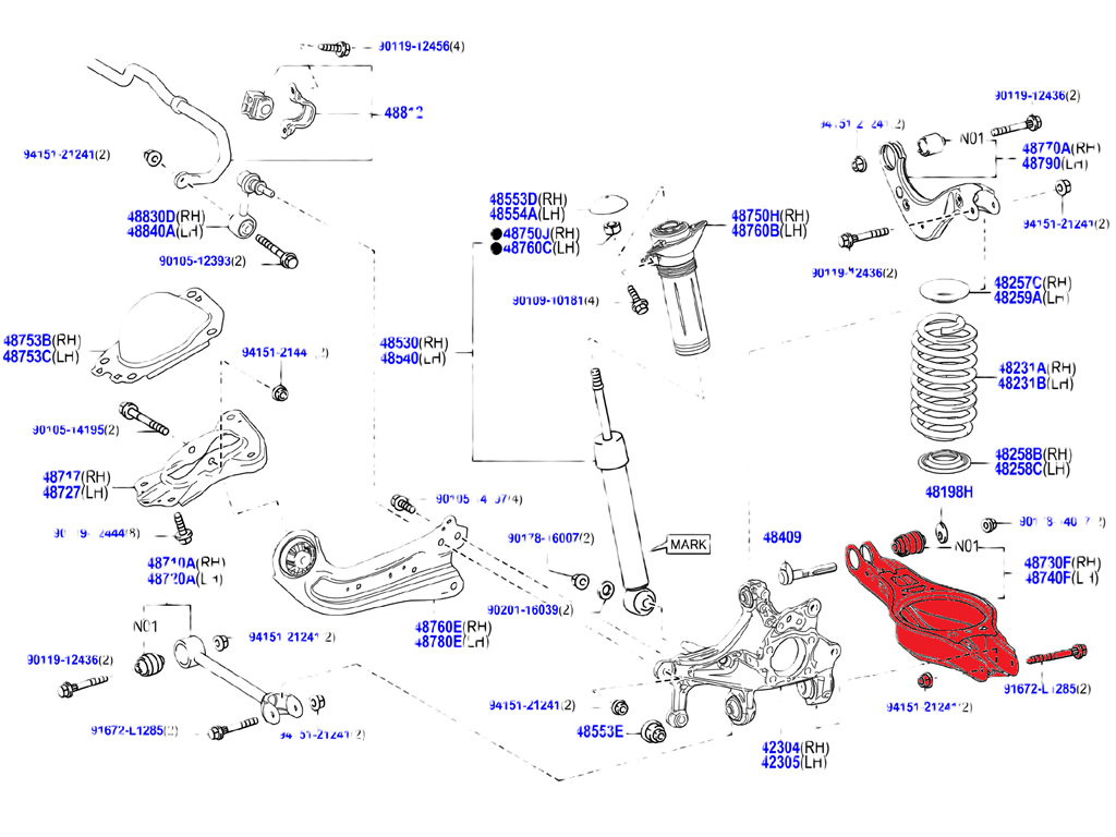 Verkline GR Yaris and Corolla rear adjustable lower long arms - Image 2